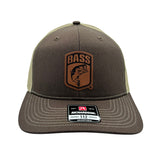 B.A.S.S. Leather Shield Richardson 112 Trucker Snapback Brown/ Khaki