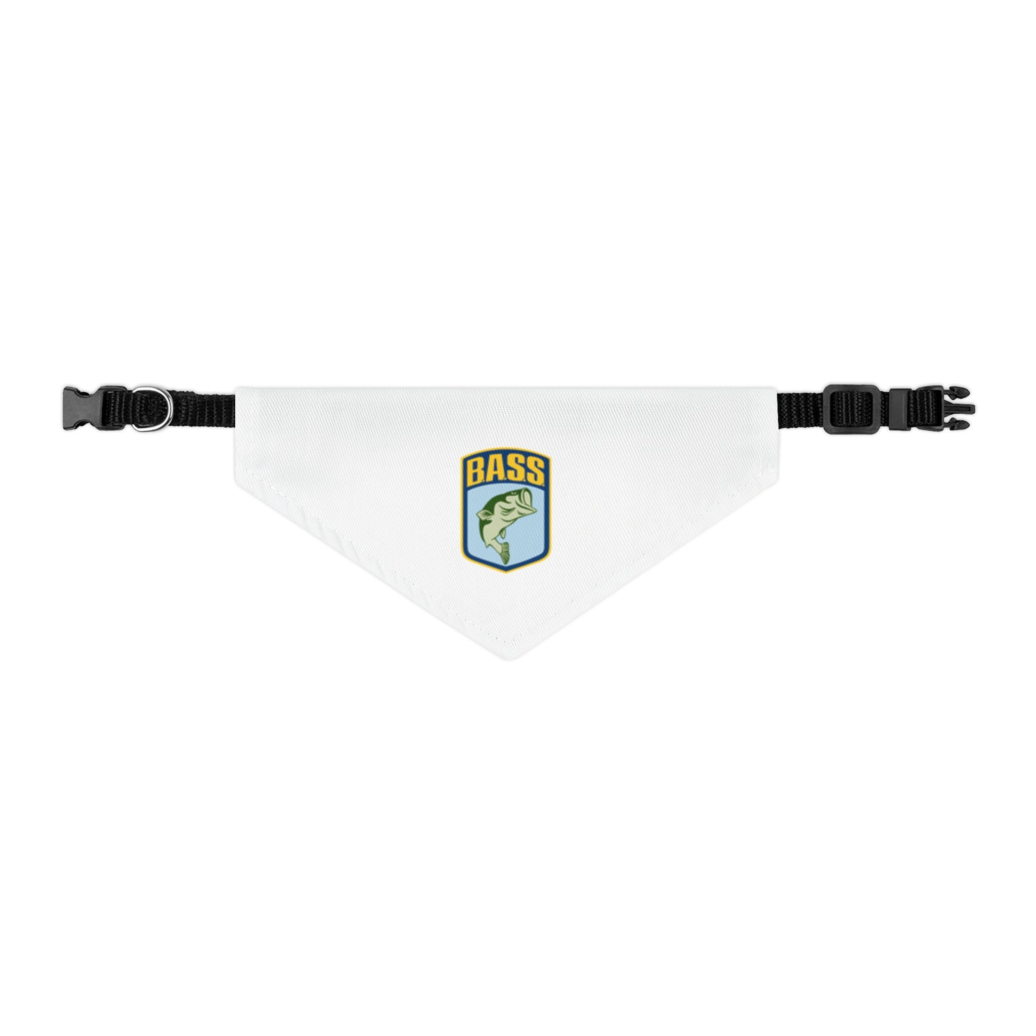 B.A.S.S. Logo White Clip Dog Bandana