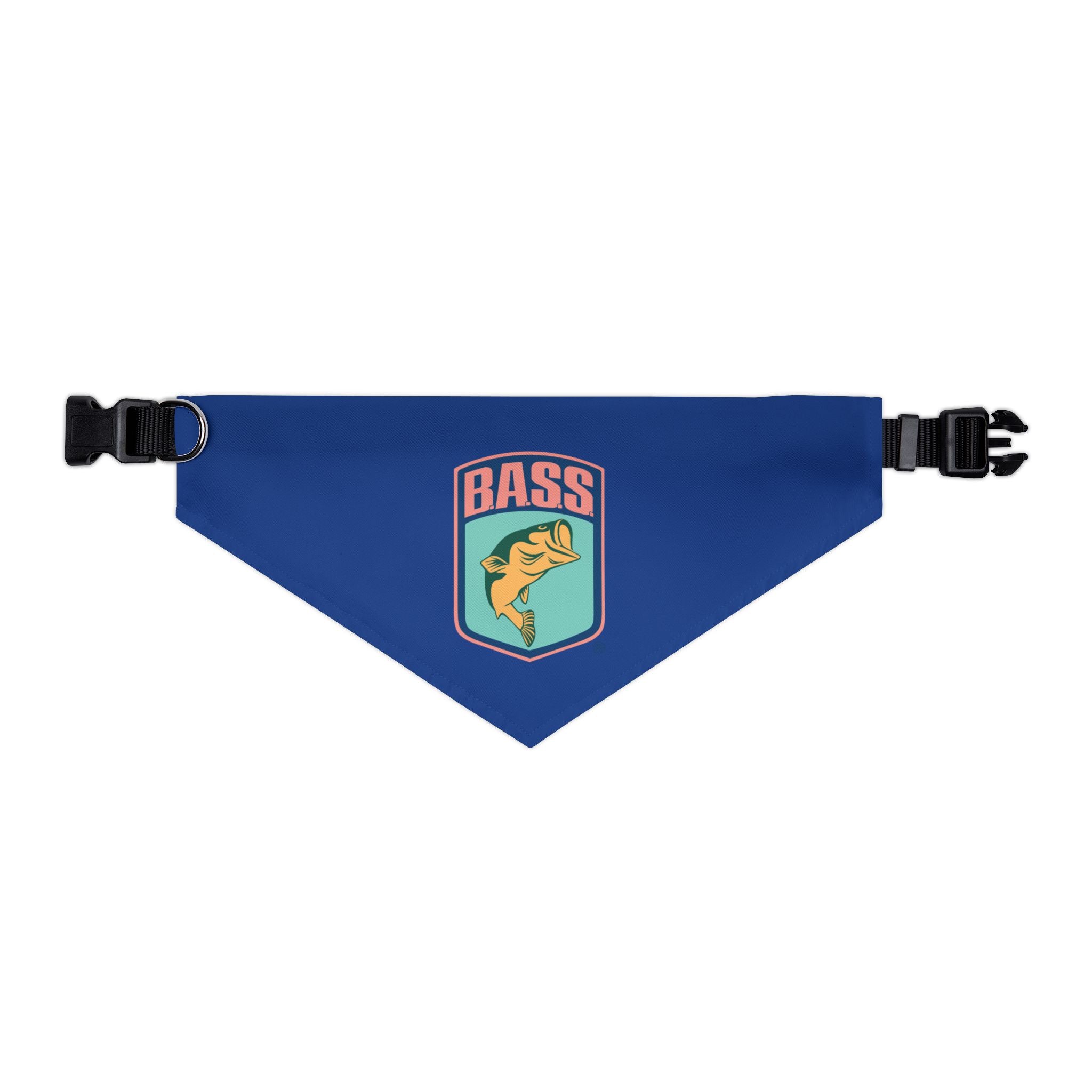 BassmastHER Navy Clip Dog Bandana