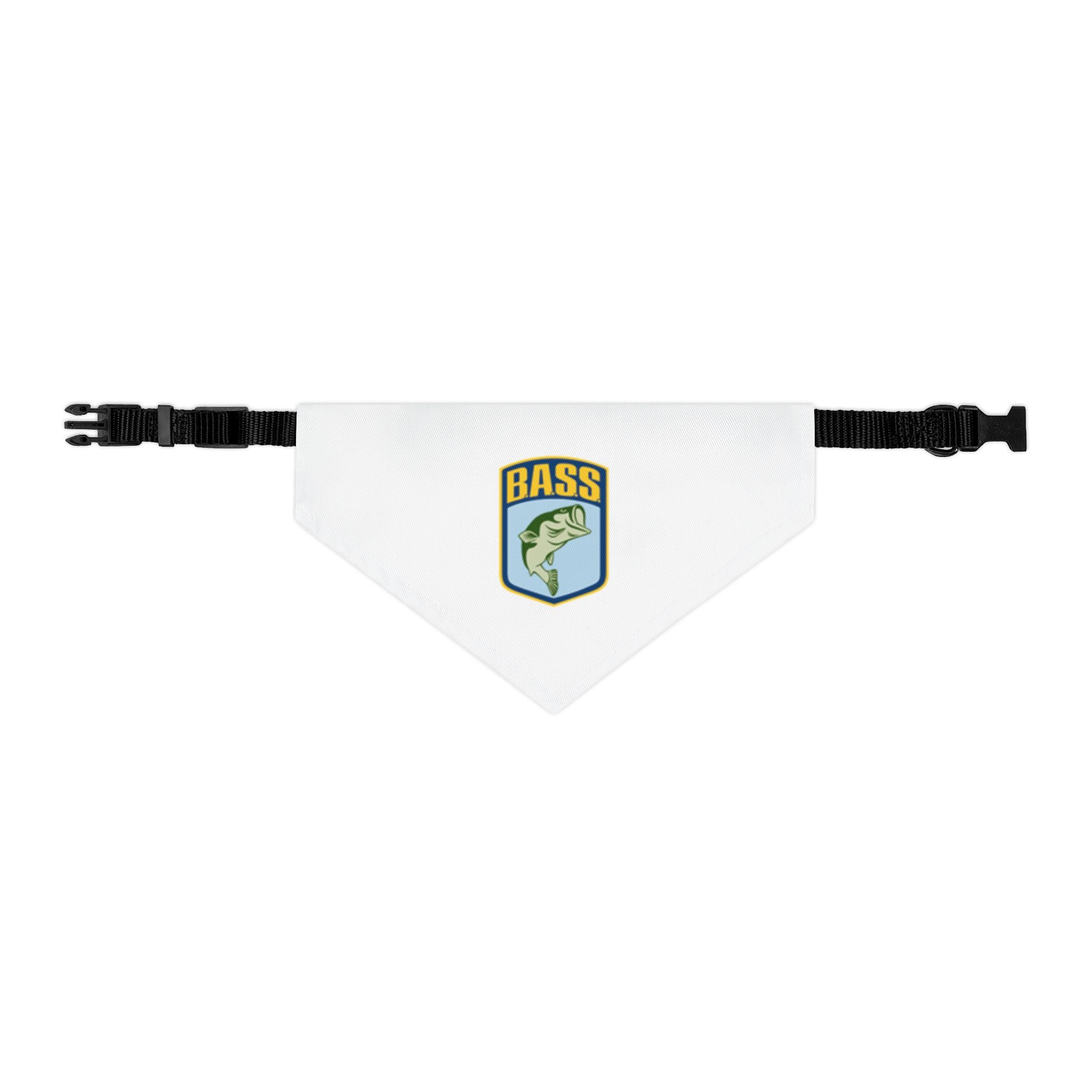 B.A.S.S. Logo White Clip Dog Bandana